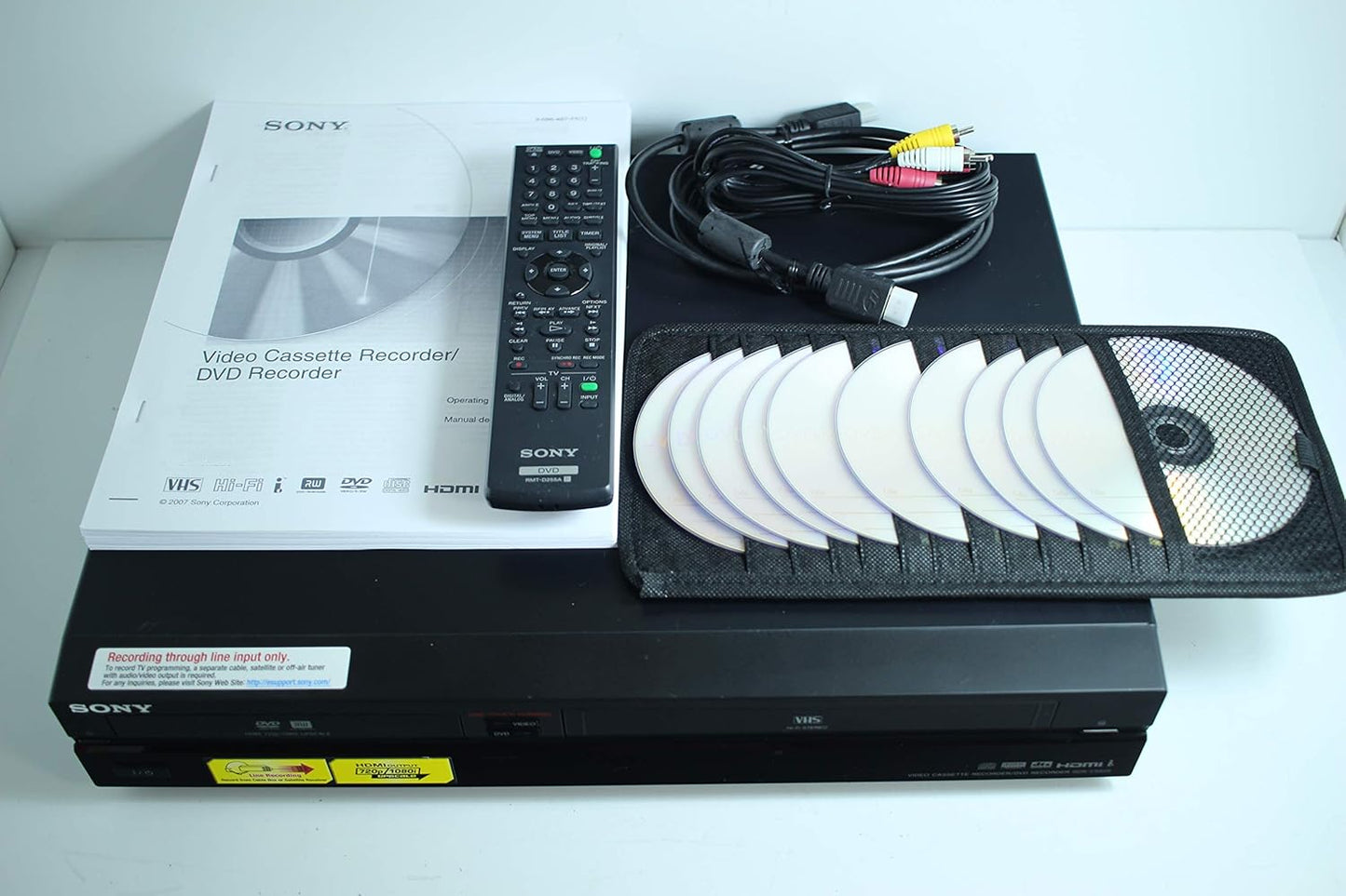 Combo de VHS a grabadora de DVD VCR con control remoto, HDMI