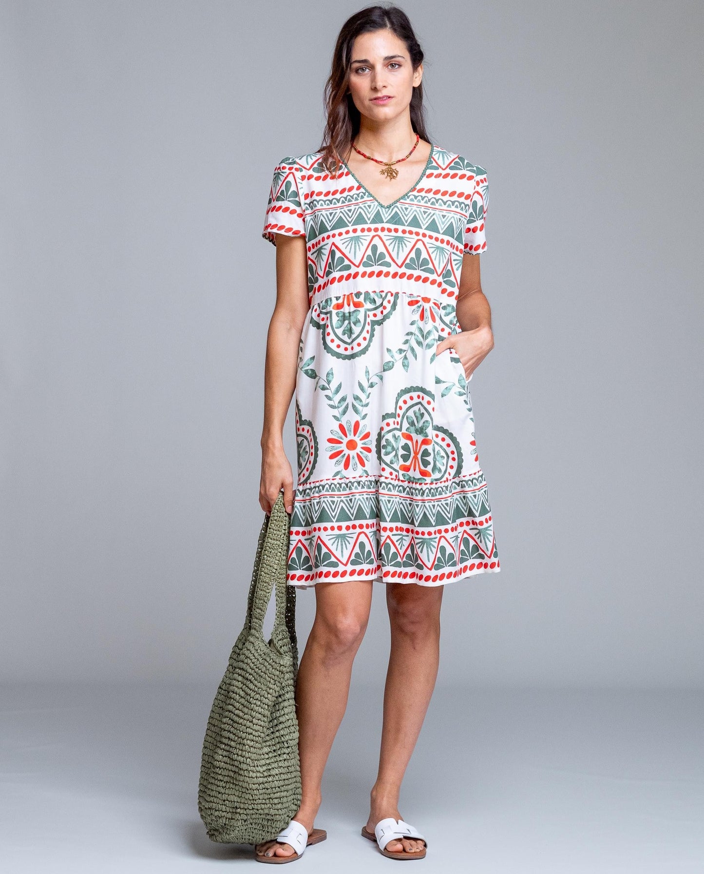 Vestido Corto Estampado SEÑORETTA