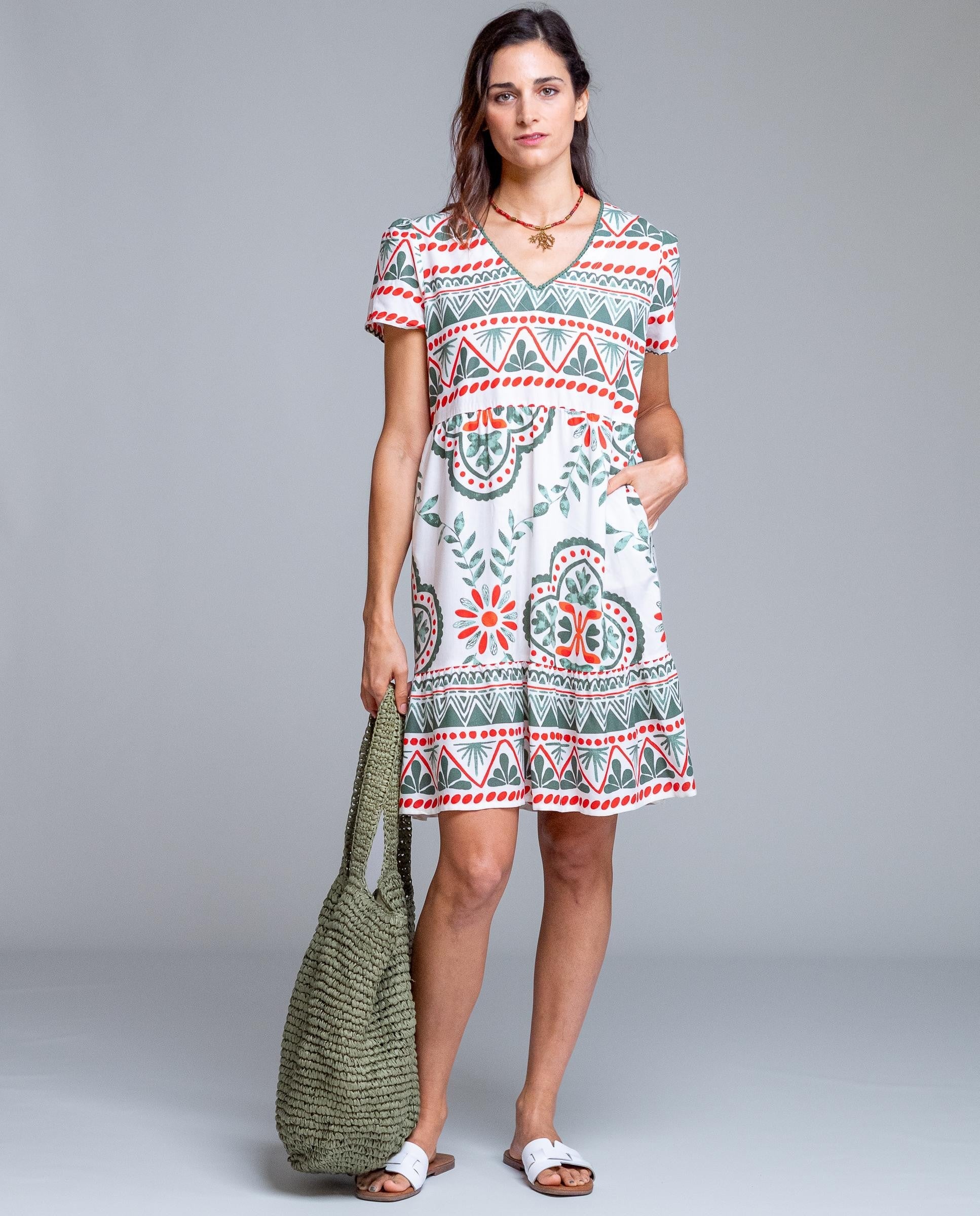 Vestido Corto Estampado SEÑORETTA