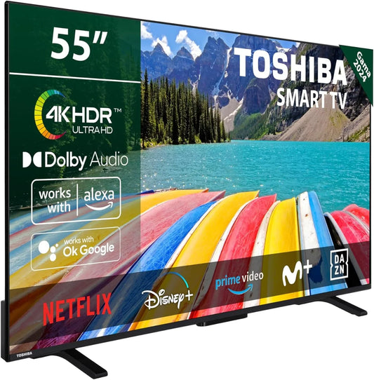 Toshiba 40LV3563DG 40" Full HD (1920 x 1080) HDR Smart TV with Central Stand, Compatible with Alexa, WiFi