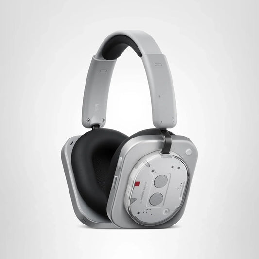 Nothing Headphone (1) Wireless On-Ear Headphones with Active Noise Cancellation, Up to 80h Battery, Hi-Res, Space Audio, Waterproof – White