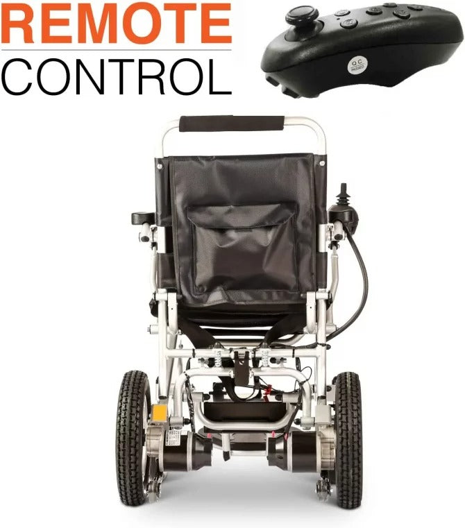 2025 Silla de ruedas eléctrica Culver Mobility, Scooter eléctrico motorizado, plegable y ligera, aprobada por la FDA, para viajes en avión (Regalo de Rampa para silla de ruedas incluido) (Plata, 17.5 pulgadas)