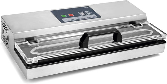 Lacor - 69540 - Envasadora al vacio, Máquina de vacio, Selladora de Alimentos, Acero inoxidable, Libre BPA, Sellado Hermético, 650W, 40cm, Inox