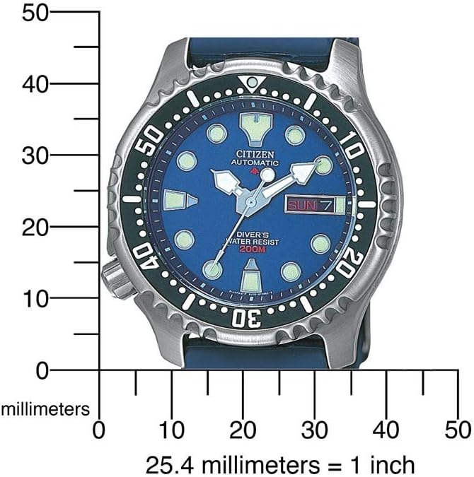 Citizen - Reloj para hombre, analógico, automático, con correa de goma Promaster marino