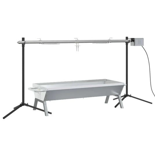 Juego De Barbacoa Automática Y Bandeja Acero Inoxidable Vidaxl
