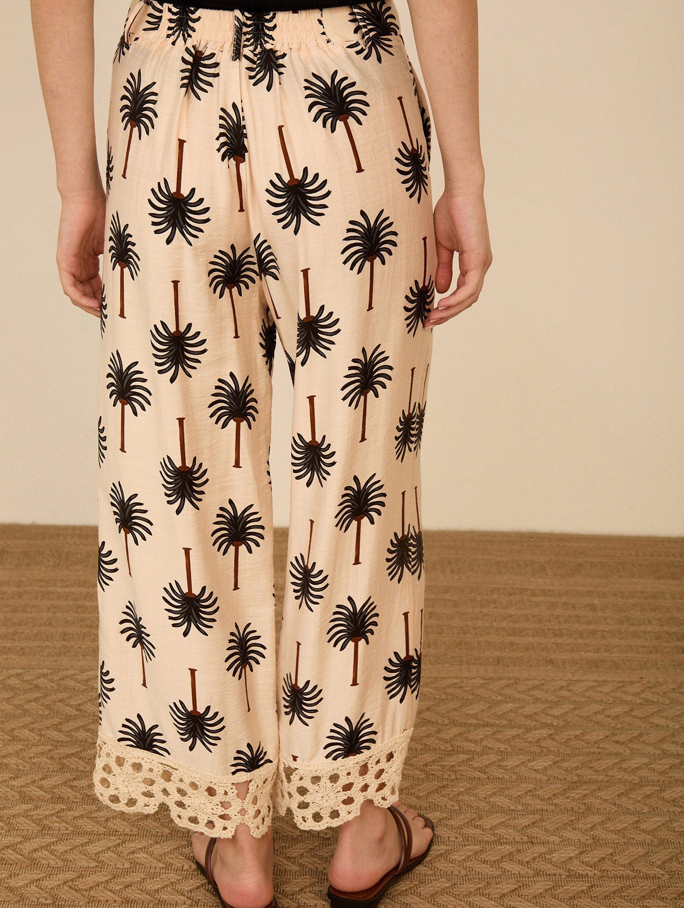 Pantalón Cropped Palmeras MEISIE