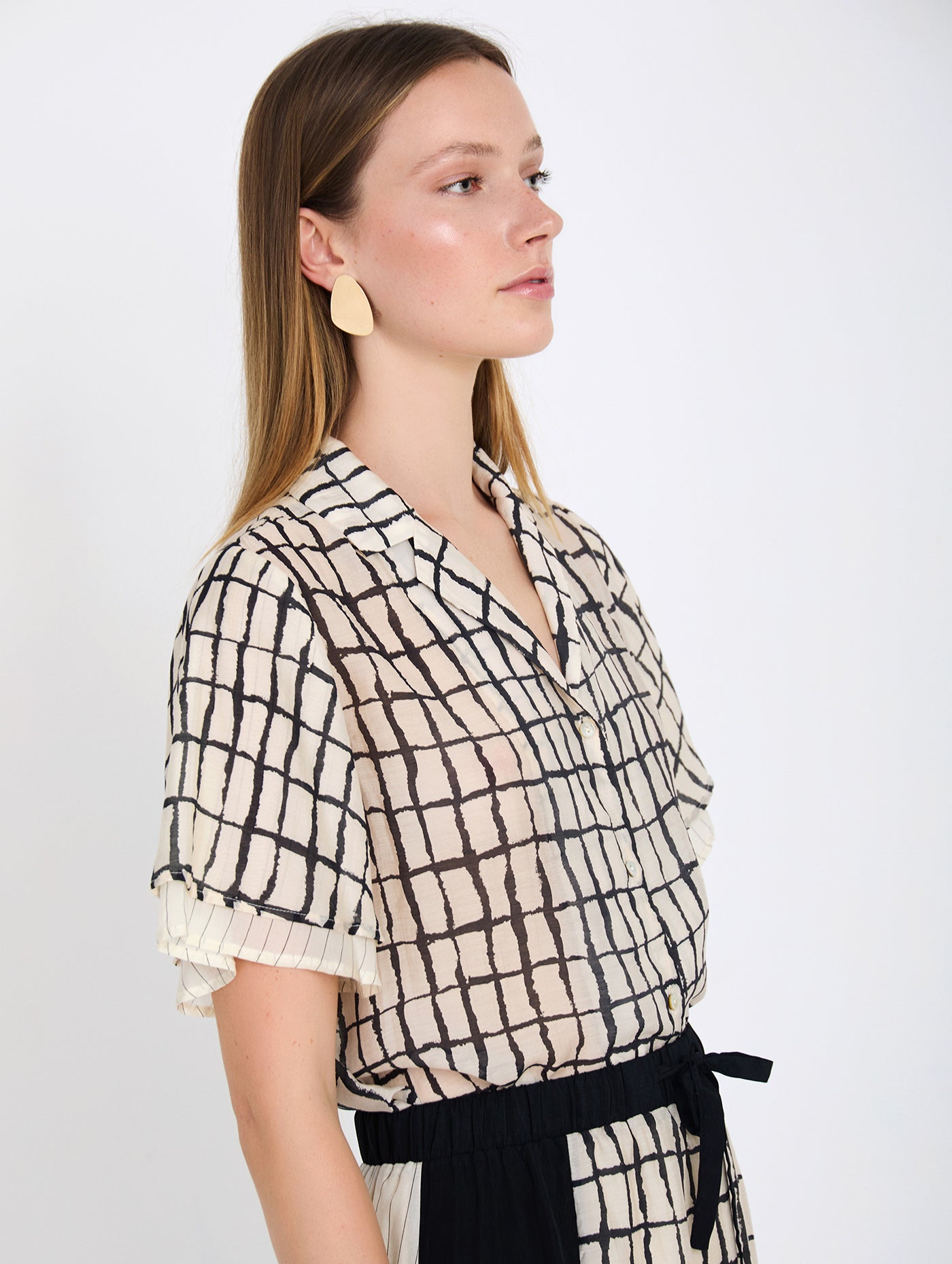 Camisa Cuadros Negra SKATIE