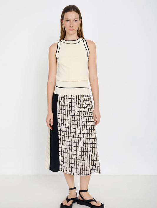 Falda Patchwork Negra SKATIE