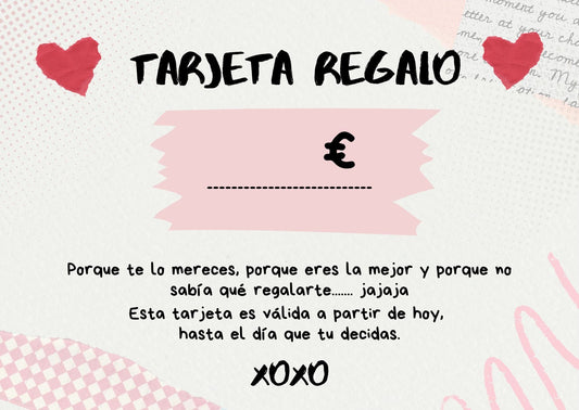TARJETA REGALO SAN VALENTÍN