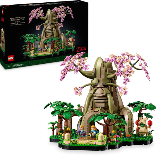 The Legend of Zelda Gran Árbol Deku “2 en 1”, Kit de Maquetas para Adultos con Zelda y 3 Minifiguras de Link, Regalo para Fans de los Videojuegos Ocarina of Time y Breath of The Wild 77092