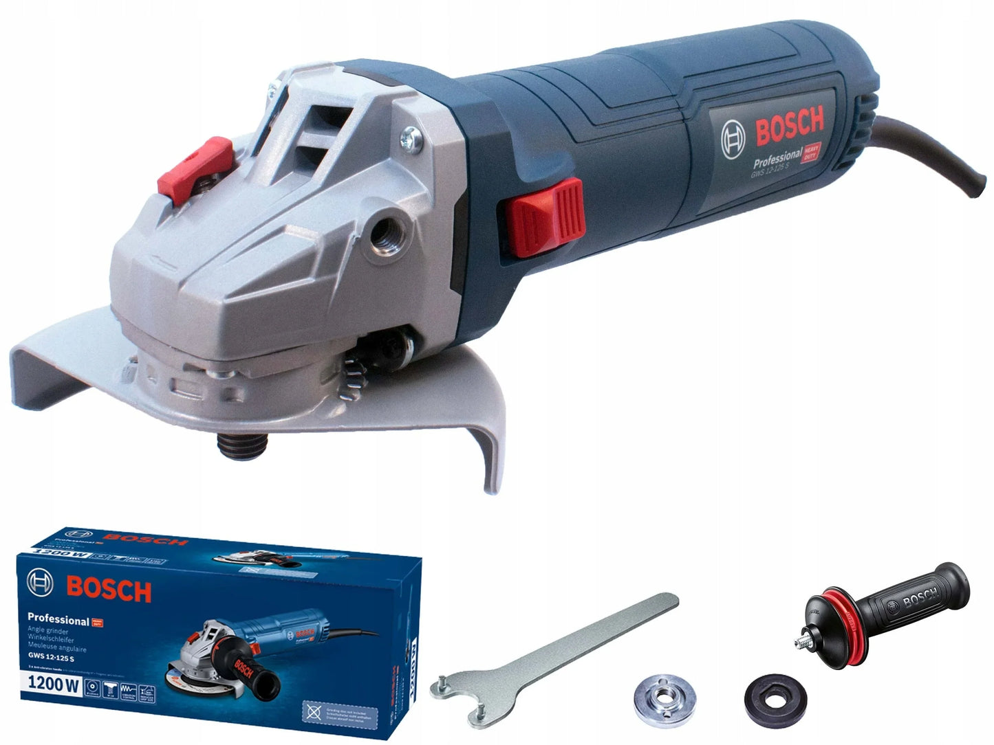 SZLIFIERKA KĄTOWA 1200W GWS 12-125 S BOSCH WALIZKA