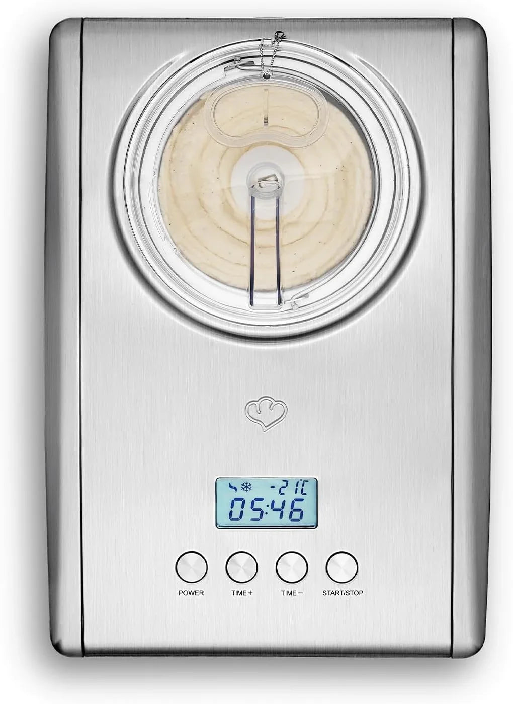SPRINGLANE Homemade Ice Cream Maker EMMA, Ice Cream Maker, Fridge with Compressor 1.5L, Removable Container and LCD Display + Recipe Book