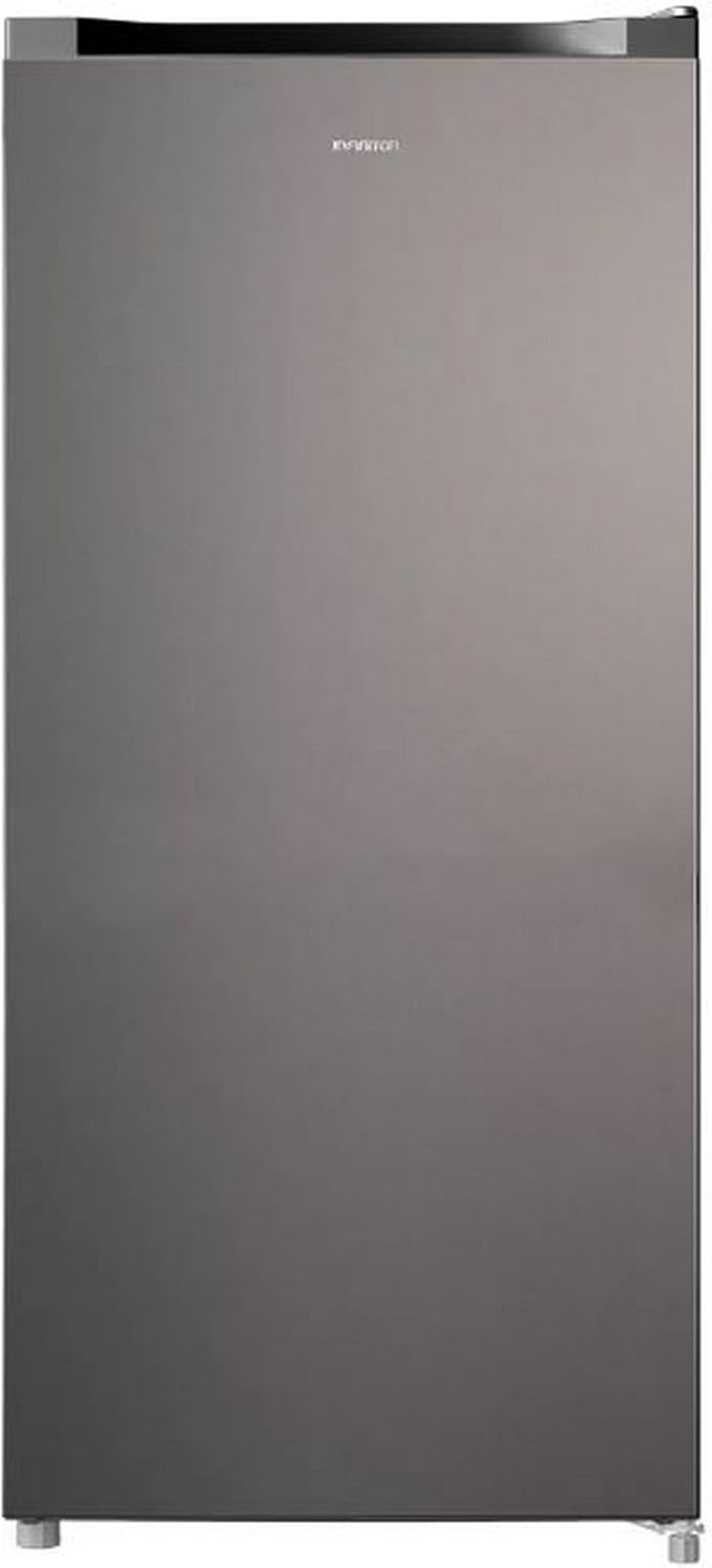 INFINITON Congelador Vertical CV-140L25XEQ, 145 Litros, E, Función Fast Freezing, Congelador 4****, cajón Flap, Tirador integrado, Puerta reversible, Inox