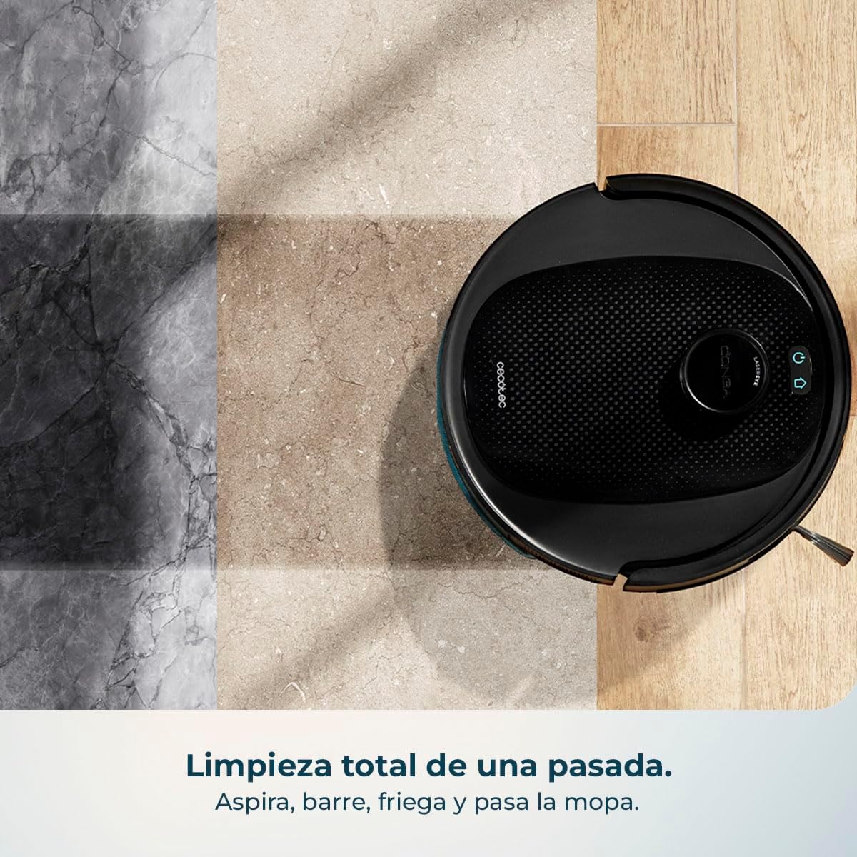 Cecotec Robot Aspirador y Friegasuelos con Base de Autovaciado e IA Conga Y80 X-Treme. Navegación Láser e Inteligencia Artificial, 13000Pa, Base de 2.5L, Autonomía hasta 220m², Control App 3.0