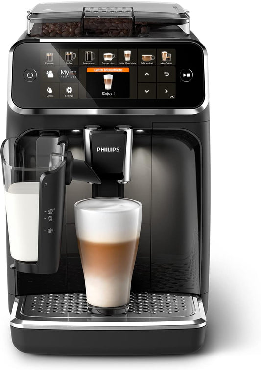 Serie 5400 Cafetera Superautomática - Sistema de Leche LatteGo, 12 Variedades de Café, Pantalla Intuitiva, 4 Perfiles de Usuario, Negro (EP5441/50)