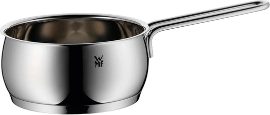 WMF Quaity One 9-Piece Cookware Set, Stainless Steel Suitable for Induction, 1 Low Saucepan 20 cm, 3 Saucepans 16 cm, 20 cm and 24 cm, 1 Saucepan 16 cm with 4 Glass Lids