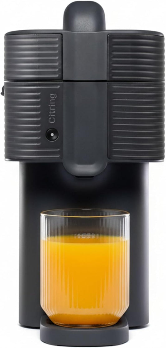 One exprimidor de naranjas electrico automatico | Tu zumo listo en menos de un minuto con solo pulsar un botón - orange juicer machine hecha en España | Más Rápida. Más Limpia. Mejor (NEGRO)
